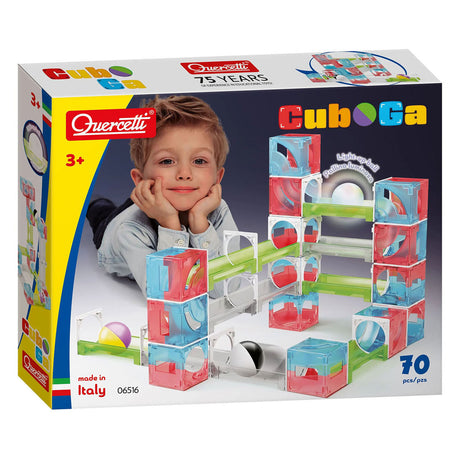 Cuboga z marmuru Quercetti - 70 elementów konstrukcyjnych dla dzieci.
