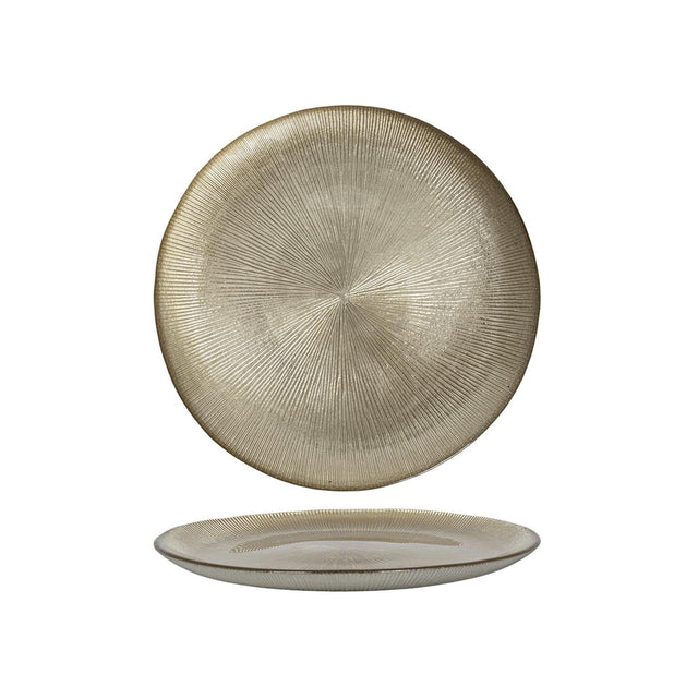 Svenska living bordje glas mat goud ø21x2cm