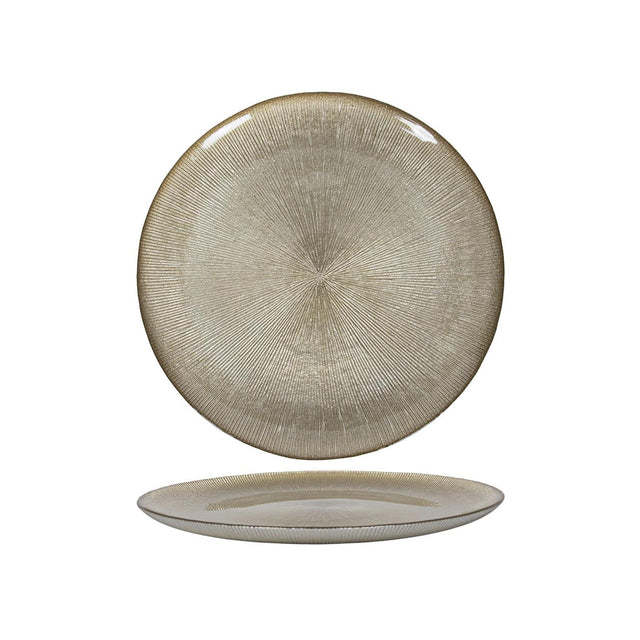 Svenska living bord glas mat goud ø27x2cm
