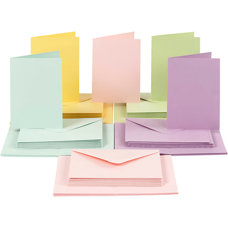 Firma Creativ https: www.cchobby.nl karty-i-koperty-rozmiar-karta-10-5x15-cm-rozmiar-koperta-11-5x16-5-cm-110-220-pastelkolory-50-zestaw-1-pudełko