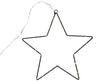 Svenska Living Star Metal Black 40cm 50 lamp ocieplanych ip44 b o z timerem 3xaa z podświetlanym kablem do zawieszenia