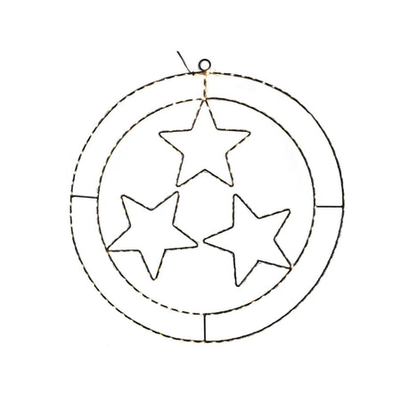 Svenska Living led Christmas wisiorek pierścień gwiazdki czarny 50cm 245pozłacany 24flash ip44 5m