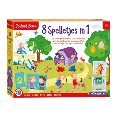 Clementoni nauka przez zabawę - 8 gier w 1 - zabawki edukacyjne - zabawki dla malucha - 3-5 lat