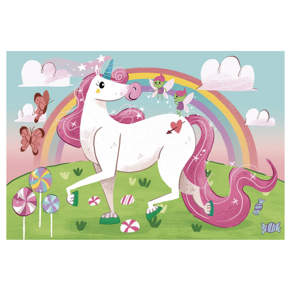 Genialne puzzle Clementoni Jednorożec, 2x20szt.