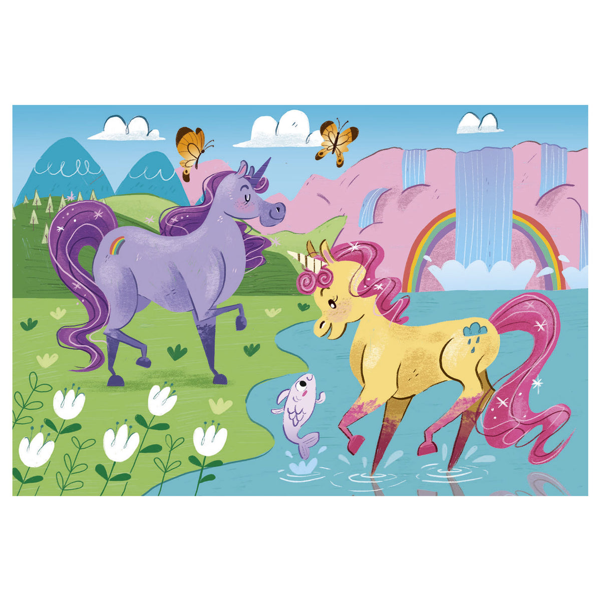 Genialne puzzle Clementoni Jednorożec, 2x20szt.