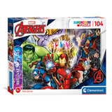 Clementoni Genialne Puzzle Marvel Superheroes, 104st.