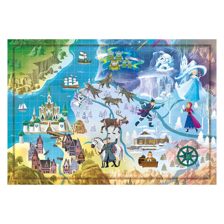 Clementoni Mapa Mapa Puzzle Disney Frozen, 1000st.
