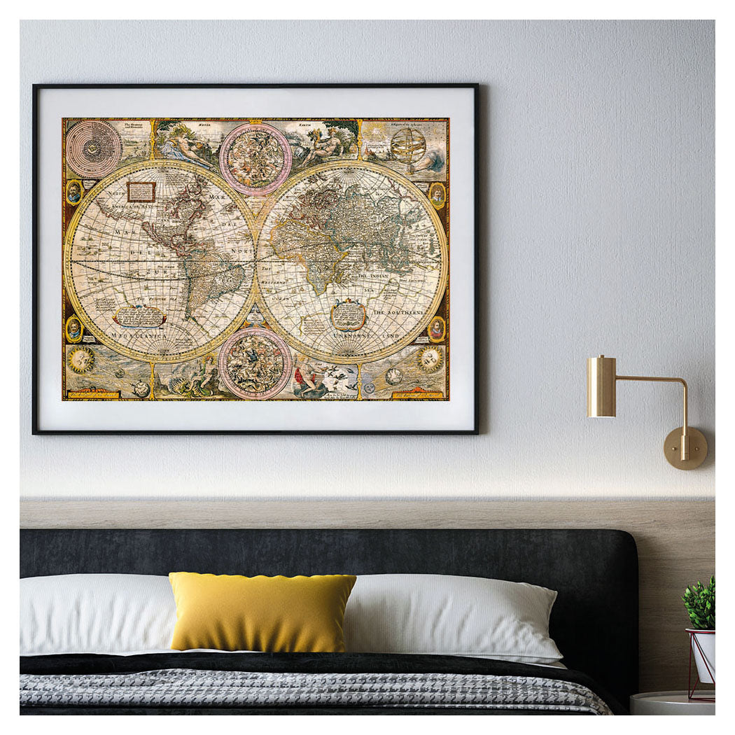 Clementoni puzzle antyczna mapa świata, 3000 elementów.