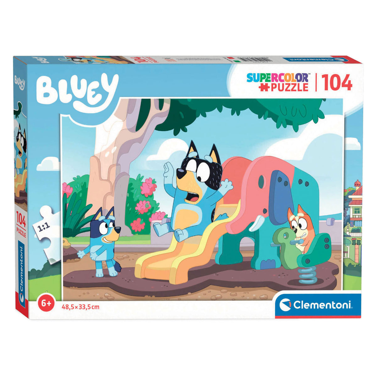 Clementoni - puzzle - 104 elementy - bluey - puzzle dla dzieci - od 6 lat