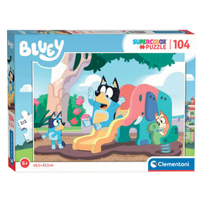 Clementoni - puzzle - 104 elementy - bluey - puzzle dla dzieci - od 6 lat