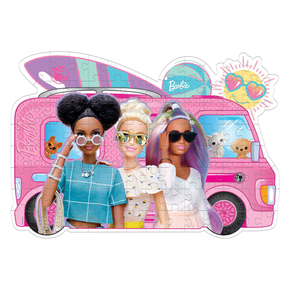 Puzzle Clementoni Super Color - Barbie Surf Bus, 104 elementy.