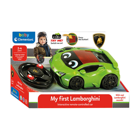 Clementoni baby - moje pierwsze lamborghini - samochód wyścigowy sterowany radiowo - elektroniczne zabawki edukacyjne - od 2 do 4 lat