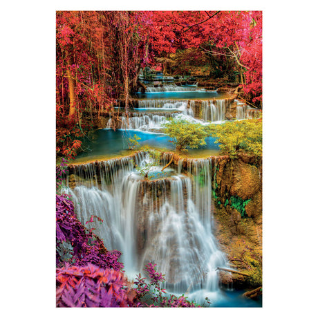 Puzzle Clementoni kolorowe tajskie wodospady, 1000 elementów.