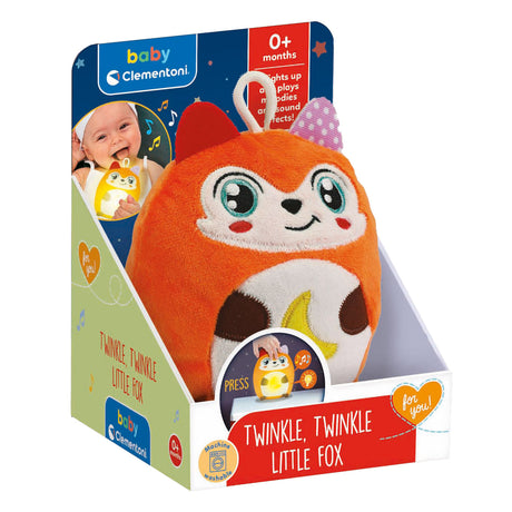 Clementoni Baby Twinkle Winkle Little Fox przytulaśna lampka nocna