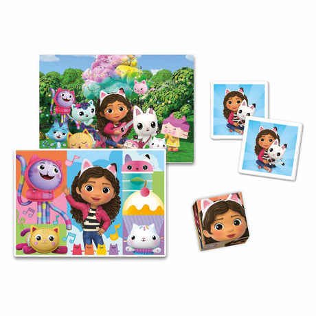 Domek dla lalek Clementoni Gabby Edukit 4w1, puzzle i gry