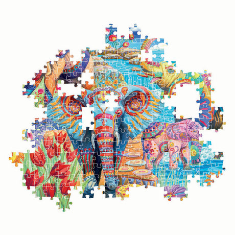 Puzzle Clementoni grafika karnawał słonia, 500 elementów.