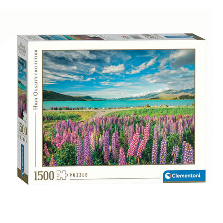 Puzzle Clementoni Kwiaty nad jeziorem Tekapo, 1500 szt.