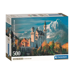 Puzzle Clementoni Zamek Neuschwanstein, 500 elementów.