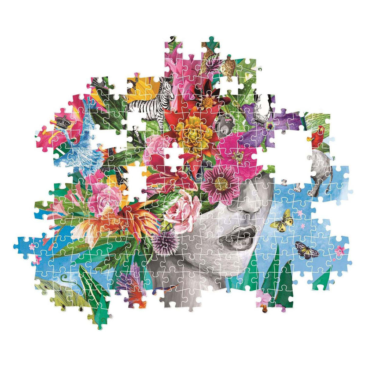 Puzzle Clementoni głowa w dżungli, 500 szt.