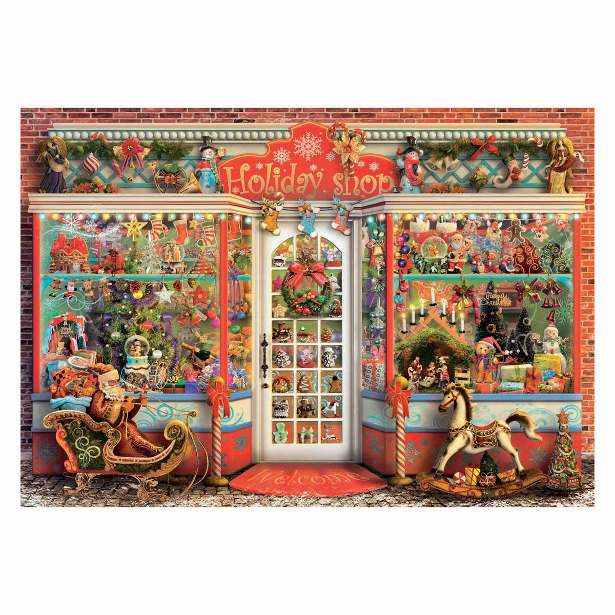 Puzzle Clementoni Sklep świąteczny - 1000 elementów.