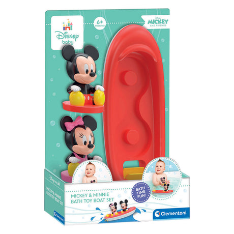 Clementoni Disney zabawki do kąpieli myszka miki i łódka minnie - pływające zabawki wodne dla dziecka - zabawki do kąpieli i zabawki do kąpieli ze śmigłem