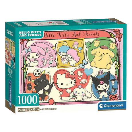 Puzzle Clementoni Hello Kitty i przyjaciele - 1000 elementów.