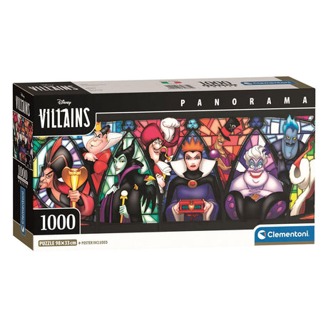Puzzle Clementoni Panorama złoczyńców Disneya - 1000 elementów.