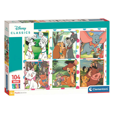 Puzzle dla dzieci Clementoni Disney classic - puzzle 104 maxi elementów - układanka dla Twojego dziecka - zabawki edukacyjne - puzzle dla dzieci od 4 lat