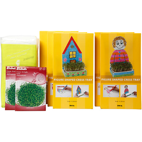 Firma Creativ https: www.cchobby.nl pojemnik na rzeżuchę-z-figurką-h-20-cm-biały-30-zestaw-1-pudełko