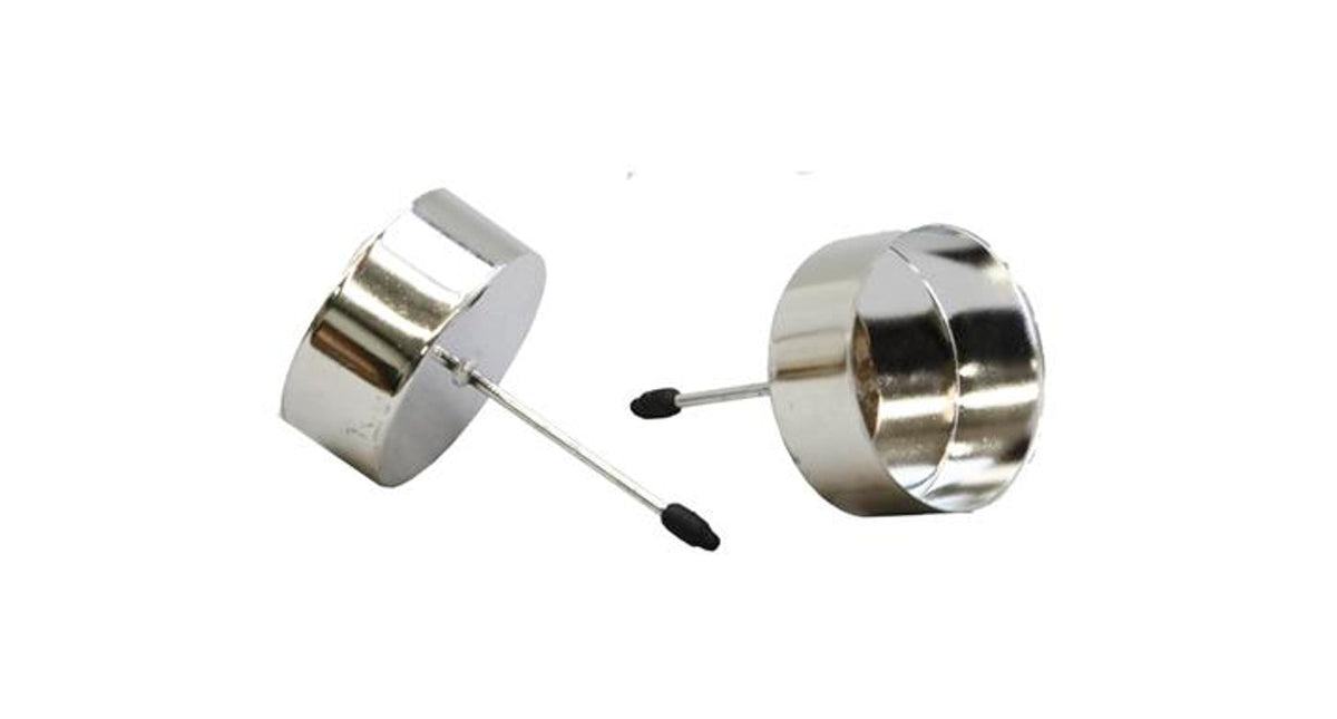 Waxinehouder op steker 4 stuks 5cm 42mm zilver