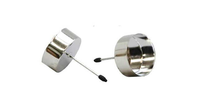 Waxinehouder op steker 4 stuks 5cm 42mm zilver