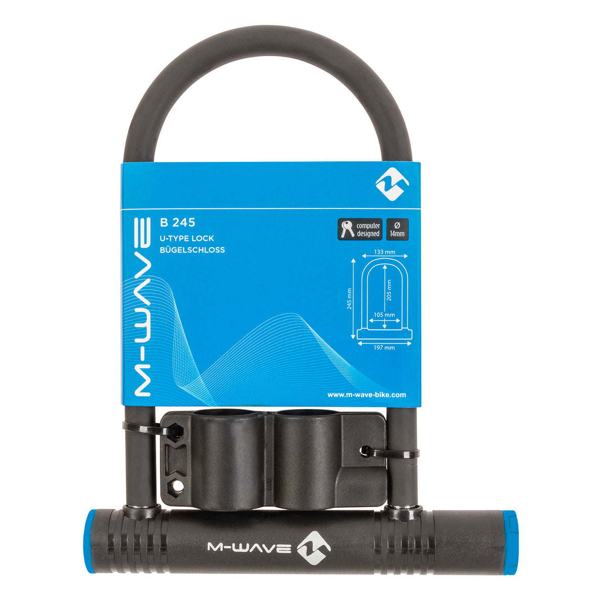 Zapięcie Rowerowe M-Wave U-Lock B245 - 256mm - Czarne