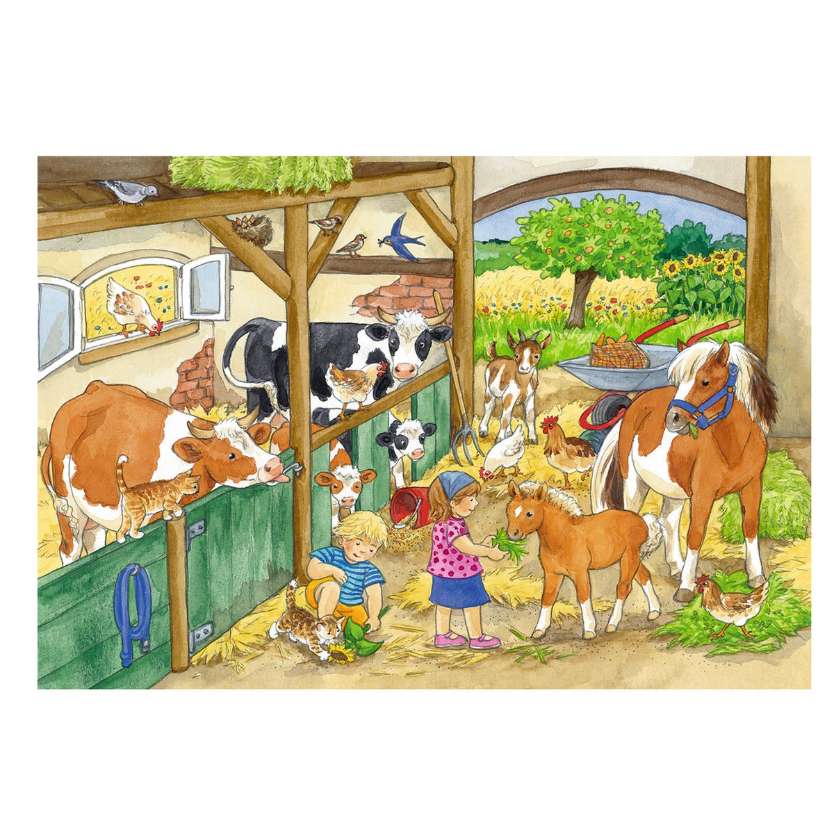Puzzle Ravensburger Happy Farm Life - 2x24 elementy - puzzle dla dzieci