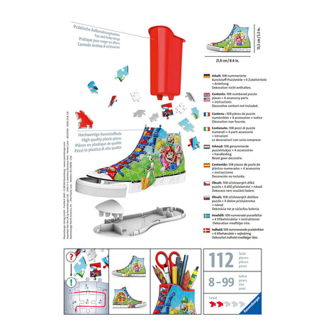 Buty Ravensburger Super Mario - puzzle 3D - 108 elementów