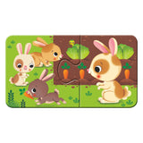 Zwierzęta Ravensburger i ich maluchy - moje pierwsze puzzle - elementy 9x2 - puzzle dla dzieci