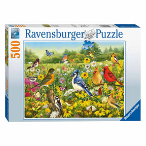 Ptaki Ravensburger w łamigłówkach nóg łąki, 500st.