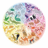 Puzzle okrągłe Ravensburger z kolorowymi zwierzętami - układanka - 500 elementów