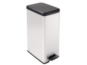 Kosz na śmieci Curver Decbin slim - 40 litrów - metaliczny
