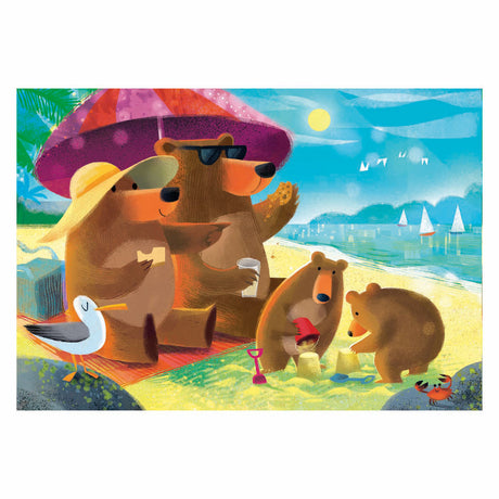 Puzzle Ravensburger Miś rodzinne wakacje 2x24 elementy