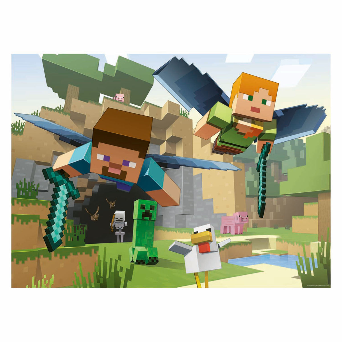 Puzzle Ravensburger Minecraft Adventure 200 sztuk dla dzieci.