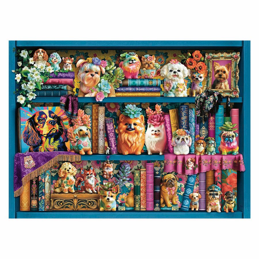 Puzzle Ravensburger z cennej porcelany Mopsy - układanka - 500 elementów