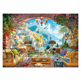 Puzzle Ravensburger z widokiem na śródziemnomorski taras - 1000 elementów.