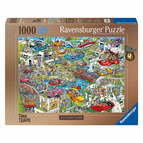 Seria komiksów Ravensburgera Raya: Podróż w czasie 4 – Czas przyszły – Puzzle z kreskówek – 1000 elementów