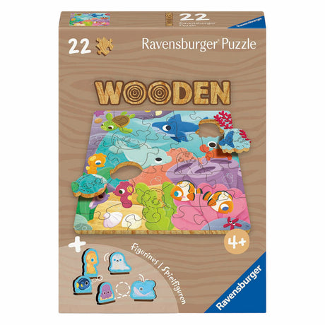 Drewniane puzzle Ravensburger podwodne zwierzęta - 22 szt.