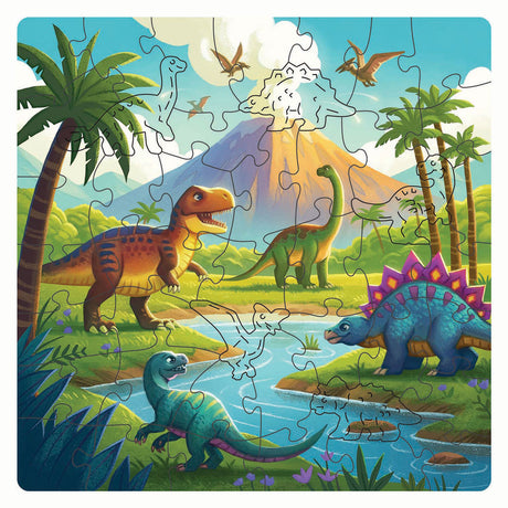 Drewniane puzzle Ravensburger - dinozaur - 44 elementy.