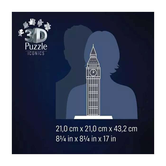 Puzzle 3d Ravensburger Icons Big Ben - ze światłem - 235 elementów.