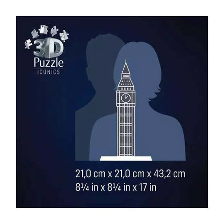 Puzzle 3d Ravensburger Icons Big Ben - ze światłem - 235 elementów.