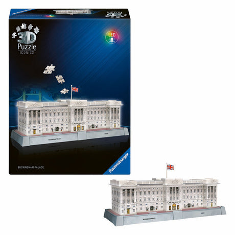 Puzzle 3d Ravensburger ikony pałacu Buckingham - ze światłem - 260 elementów.