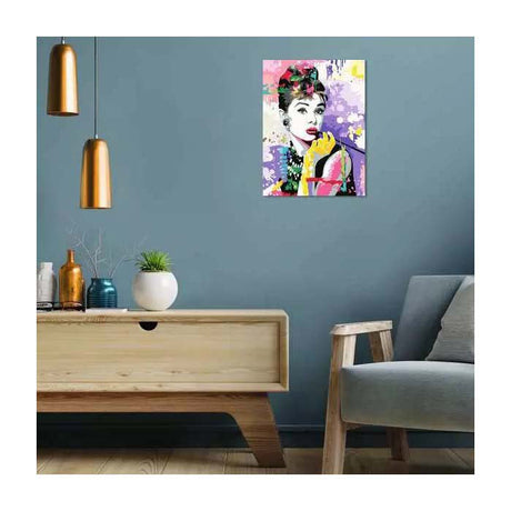 Zestaw farb Ravensburger według numerów - grafika na płótnie Audrey Hepburn.