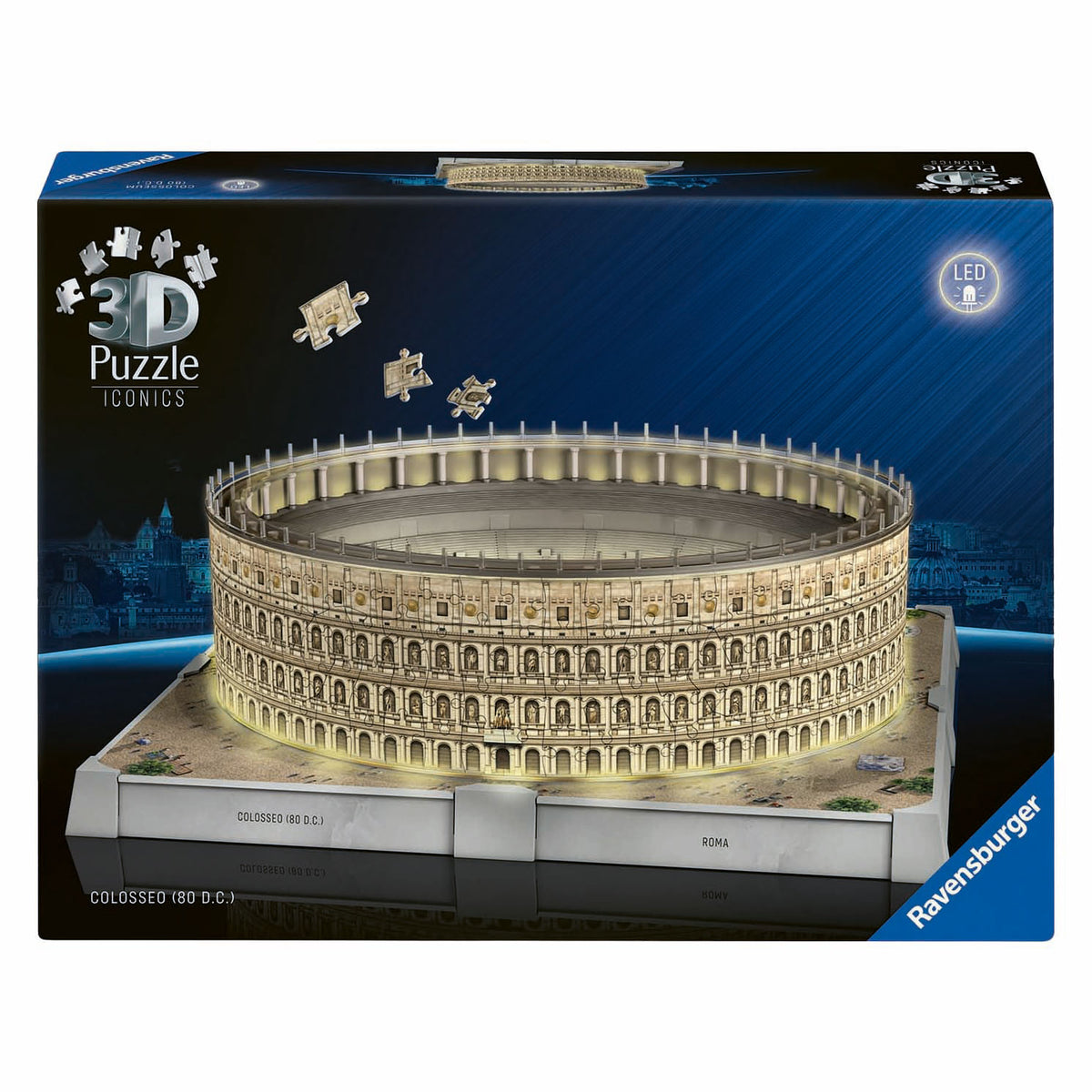 Puzzle 3D Ravensburger Ikony Koloseum Rzym - ze światłem - 291st.